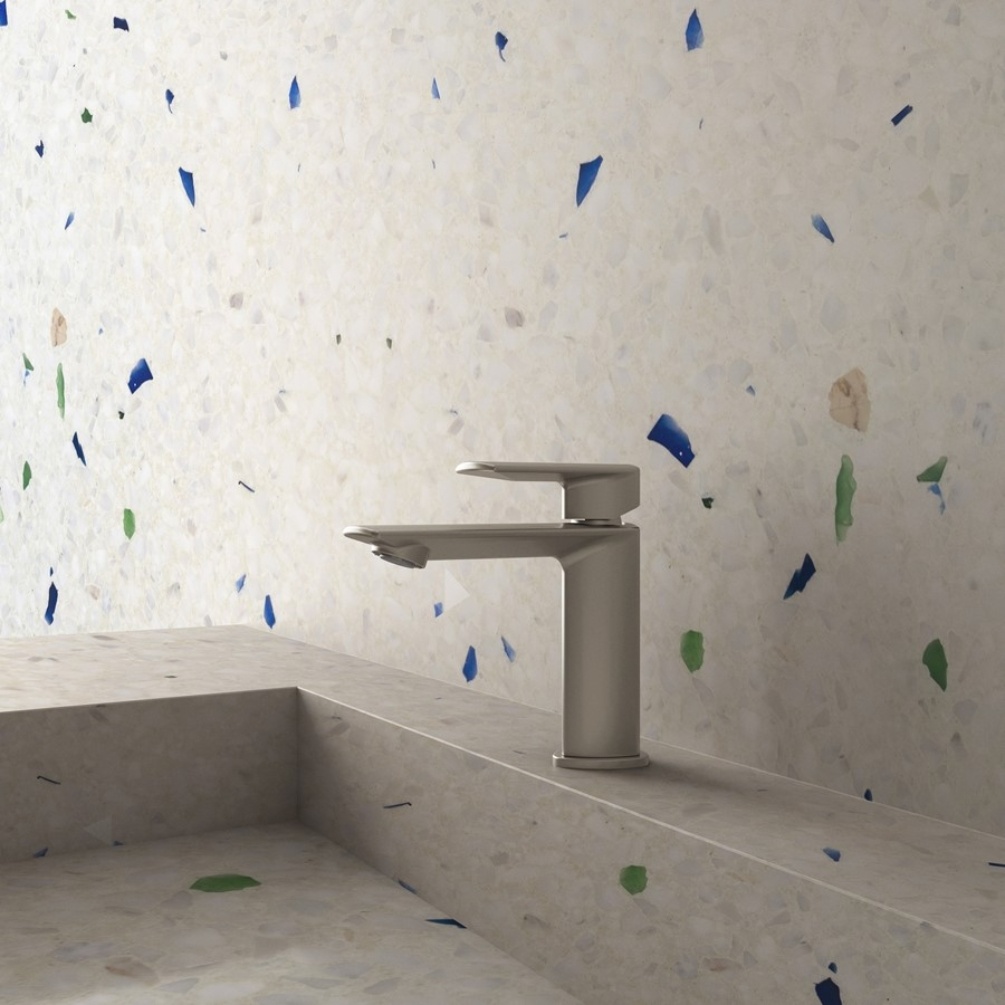 Crosswater Varda Brushed Stainless Steel Mono Basin Mixer Tap Lifestyle